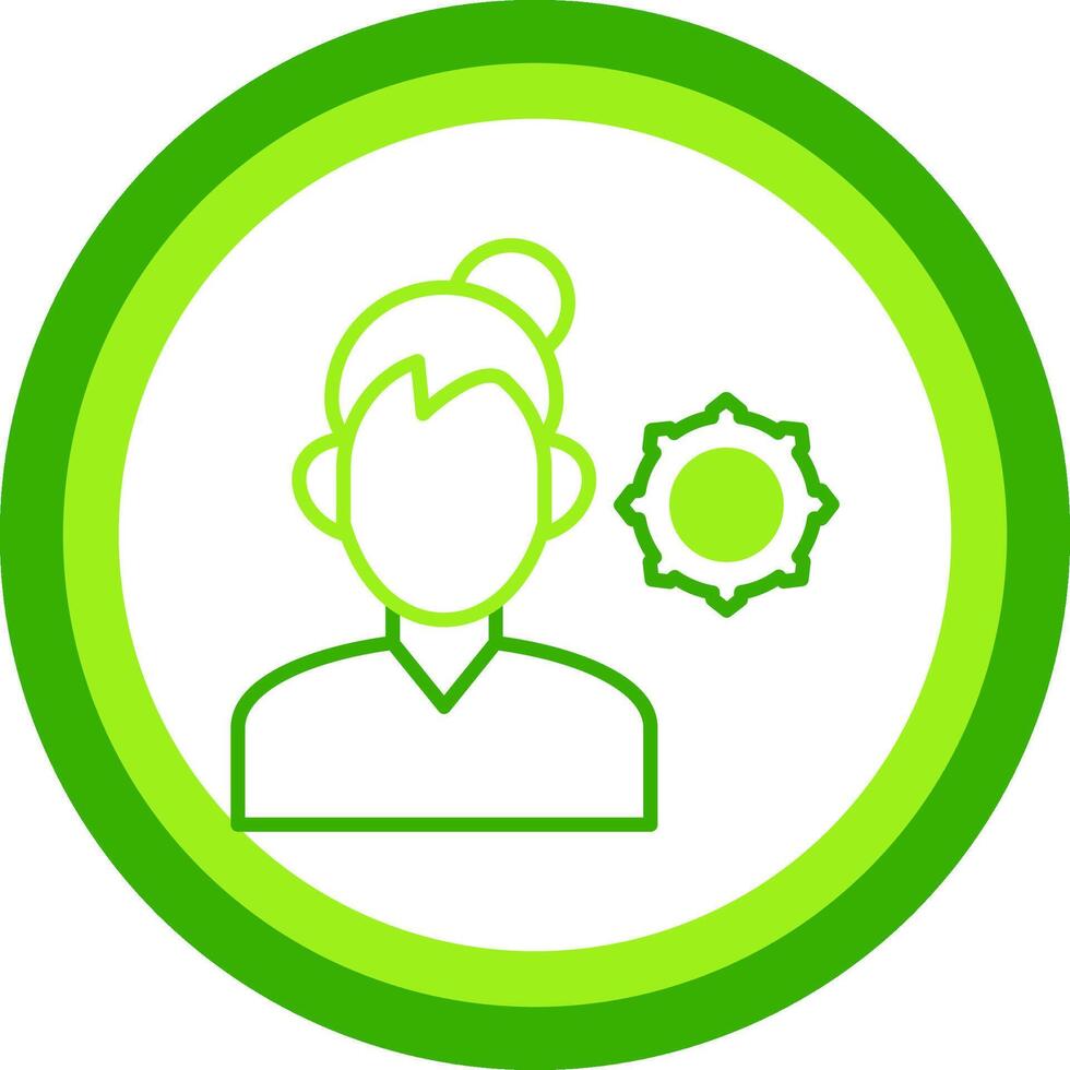 Support Green Tone Circle Icon vector