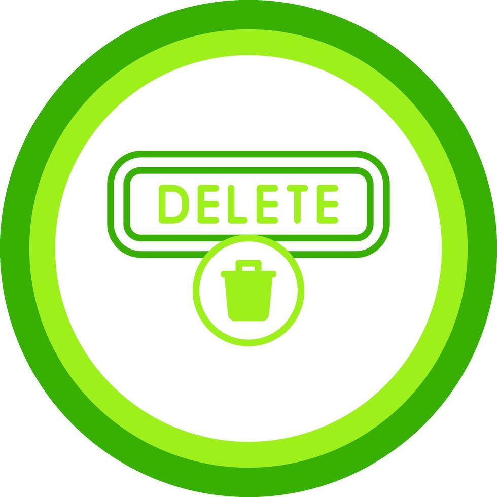 Delete Green Tone Circle Icon vector