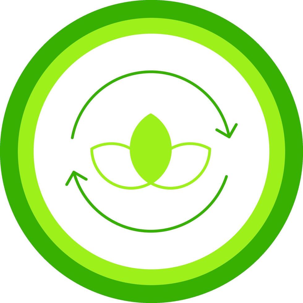 Zero Waste Green Tone Circle Icon vector