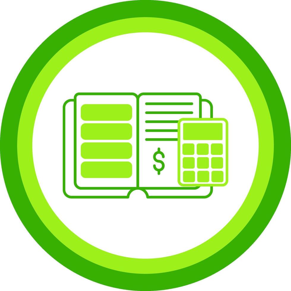 Bookkeeping Green Tone Circle Icon vector