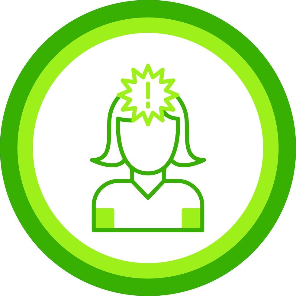Panic Green Tone Circle Icon vector