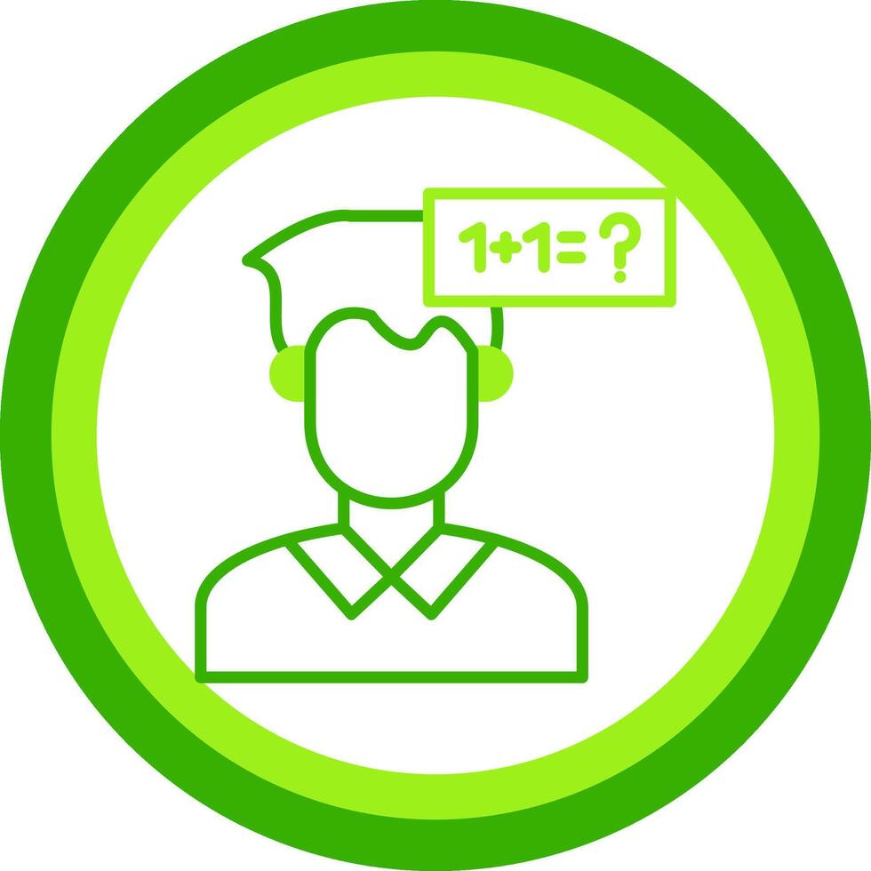 Parkinson Green Tone Circle Icon vector