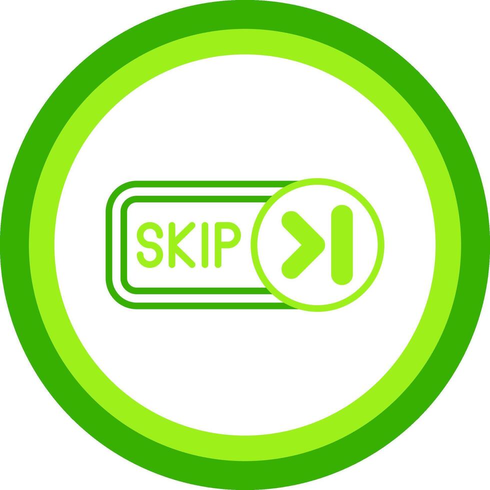 Skip Green Tone Circle Icon vector