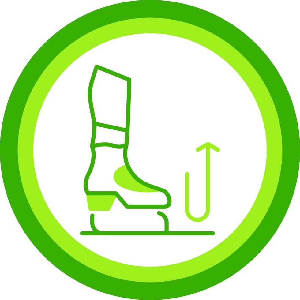Stomp Green Tone Circle Icon vector