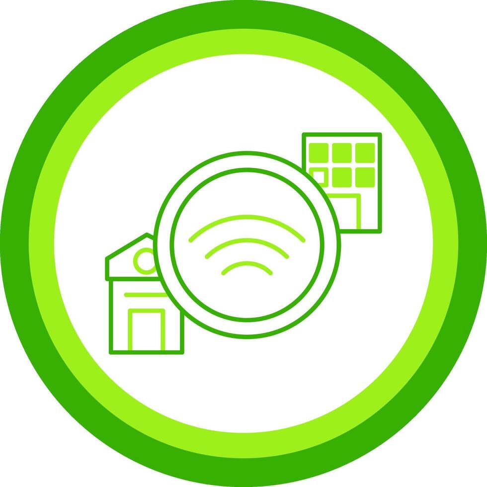 Hybrid Work Green Tone Circle Icon vector