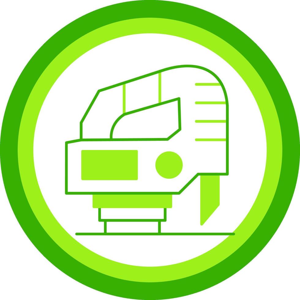 Jigsaw Green Tone Circle Icon vector