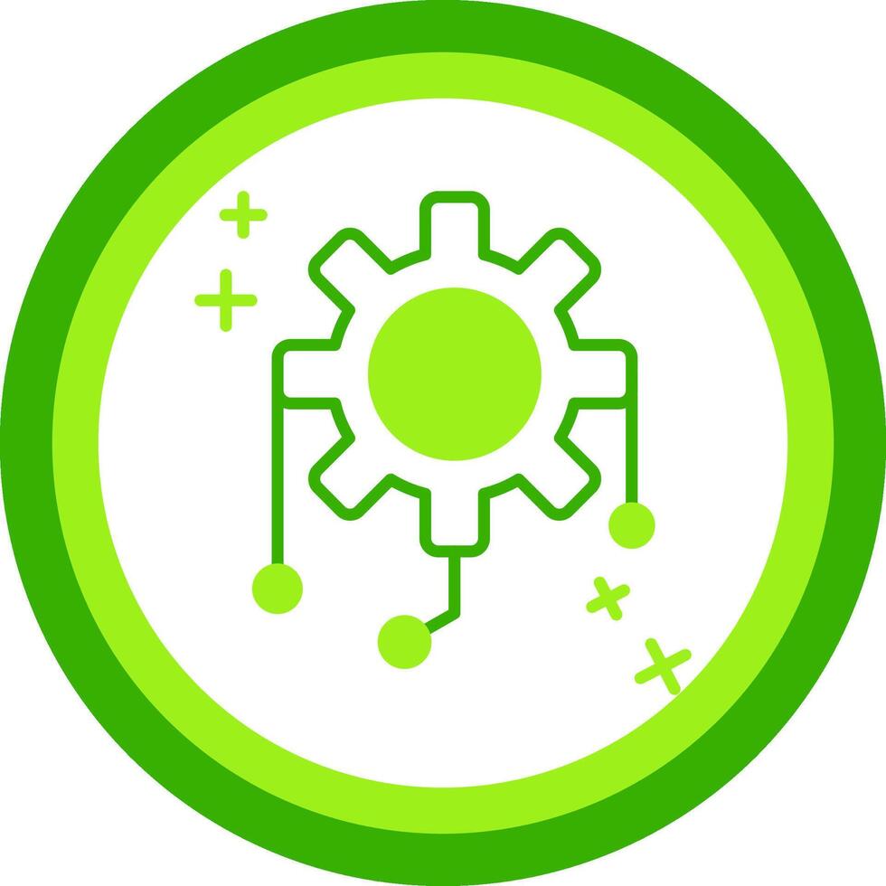 Integration Green Tone Circle Icon vector