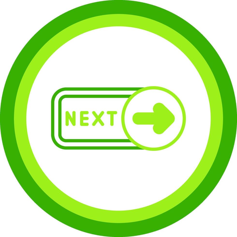 Next Green Tone Circle Icon vector