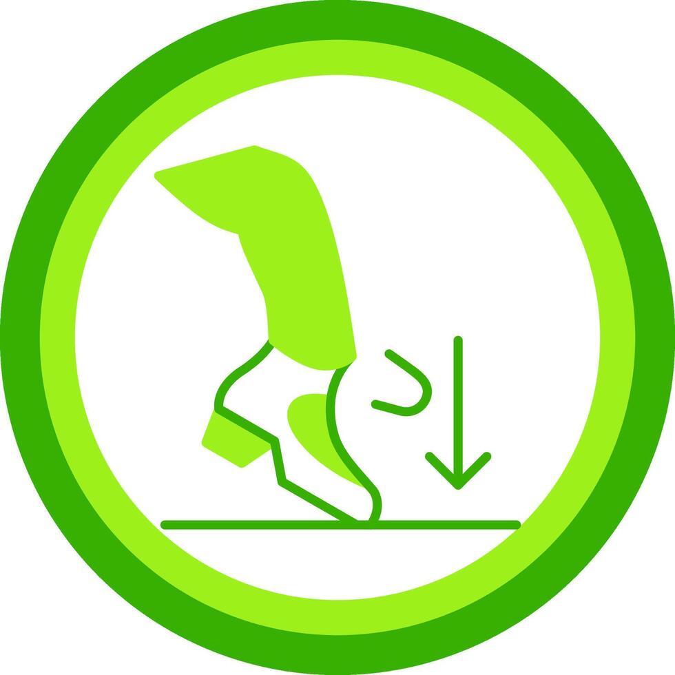 Ball Dig Green Tone Circle Icon vector