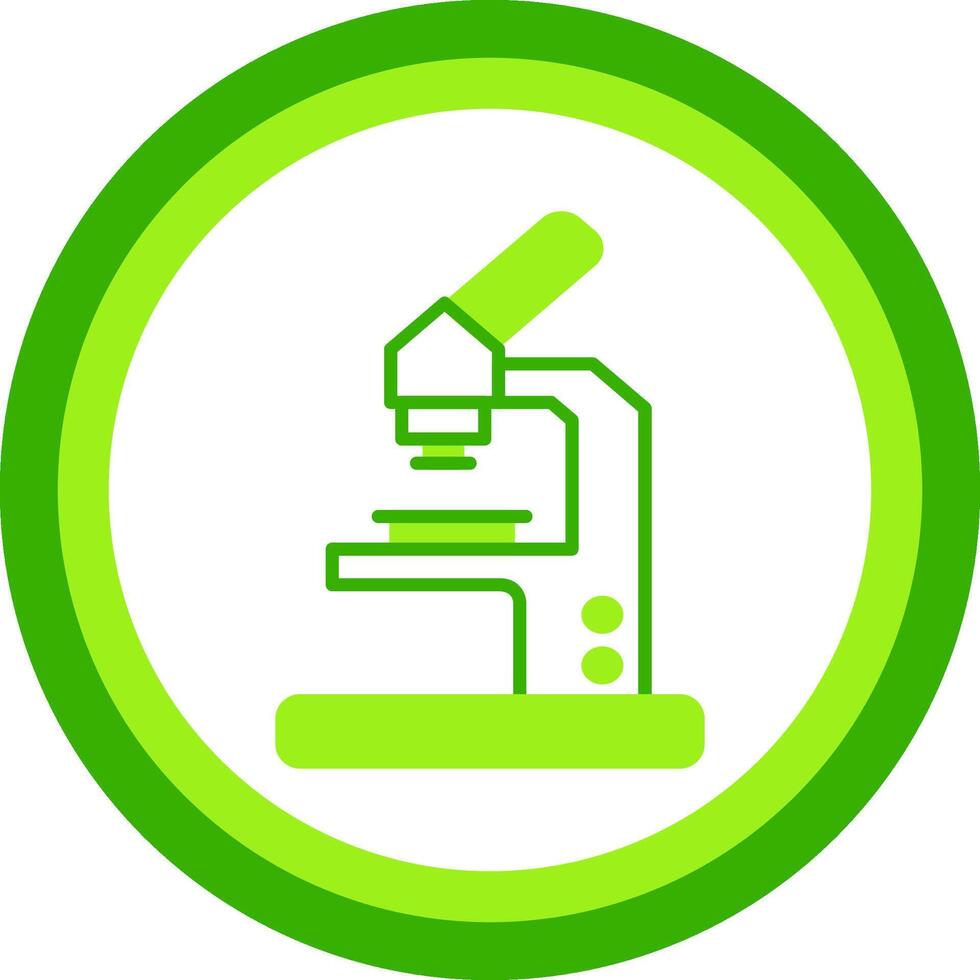 Microscope Green Tone Circle Icon vector