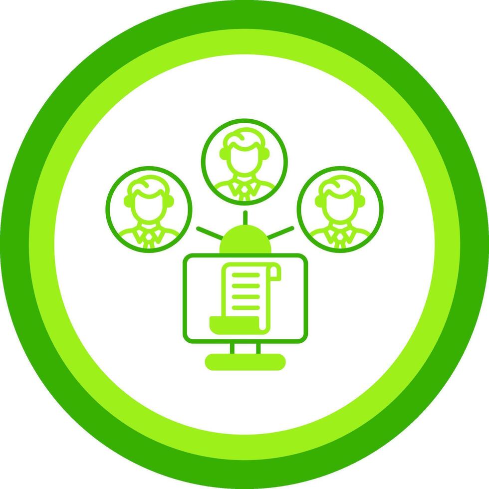 Files Exchange Green Tone Circle Icon vector