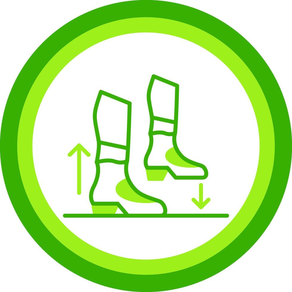 Step Green Tone Circle Icon vector
