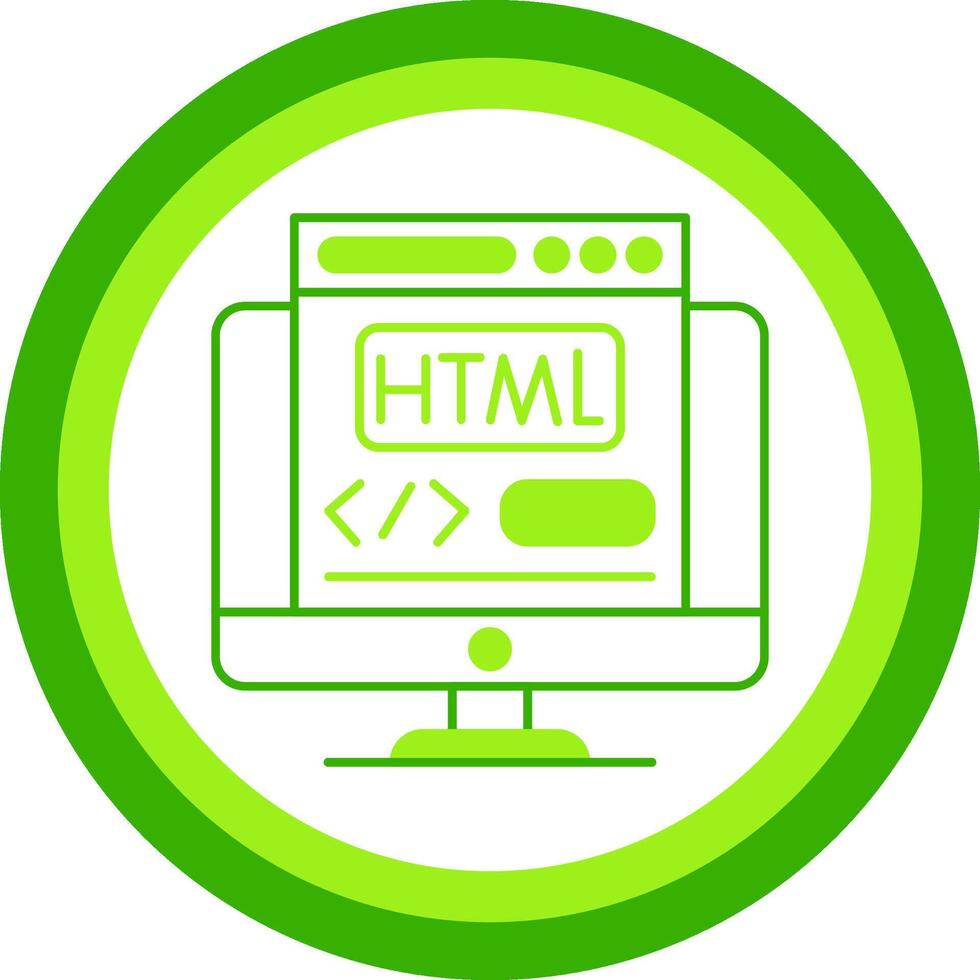 Html Green Tone Circle Icon vector