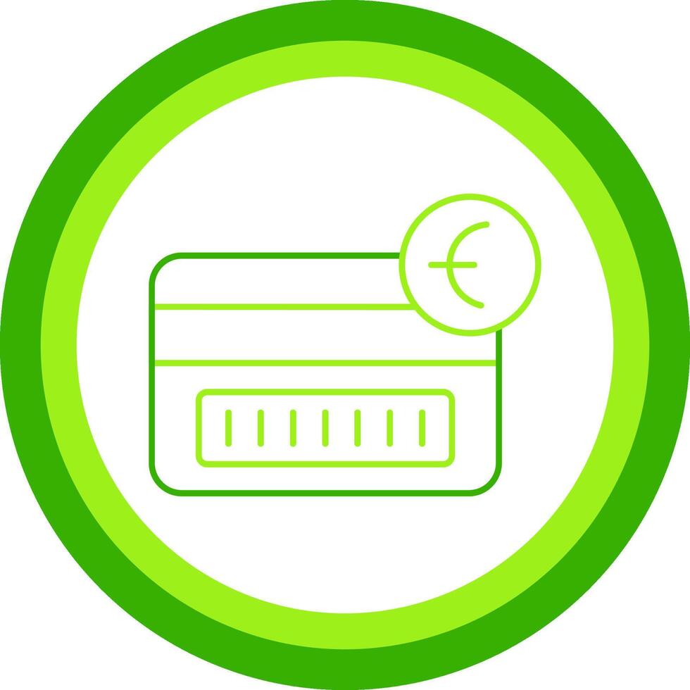 Tap To Pay Green Tone Circle Icon vector