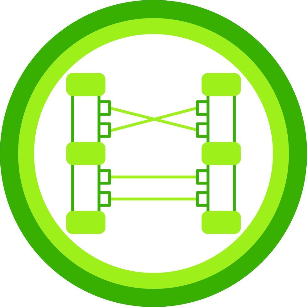 Laser Green Tone Circle Icon vector