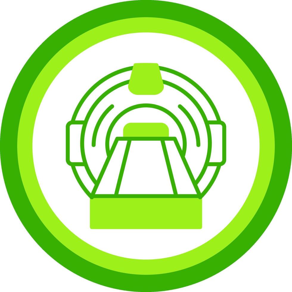 Mri Green Tone Circle Icon vector