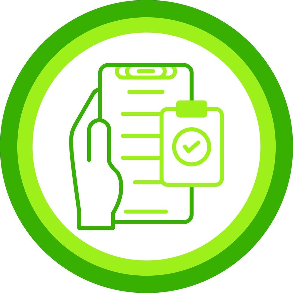 Check List Green Tone Circle Icon vector
