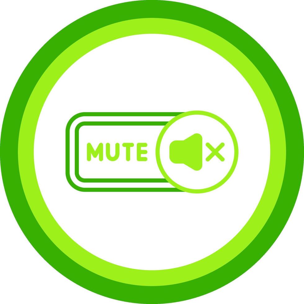 Mute Green Tone Circle Icon vector