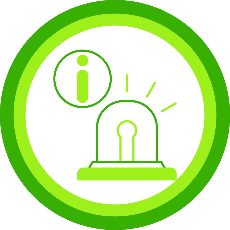 Emergency Information Green Tone Circle Icon vector