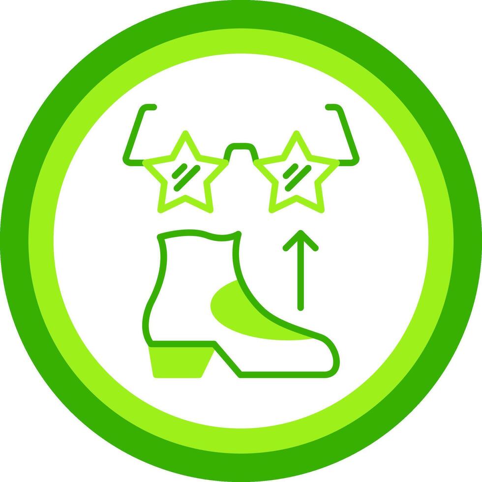 Funk Green Tone Circle Icon vector