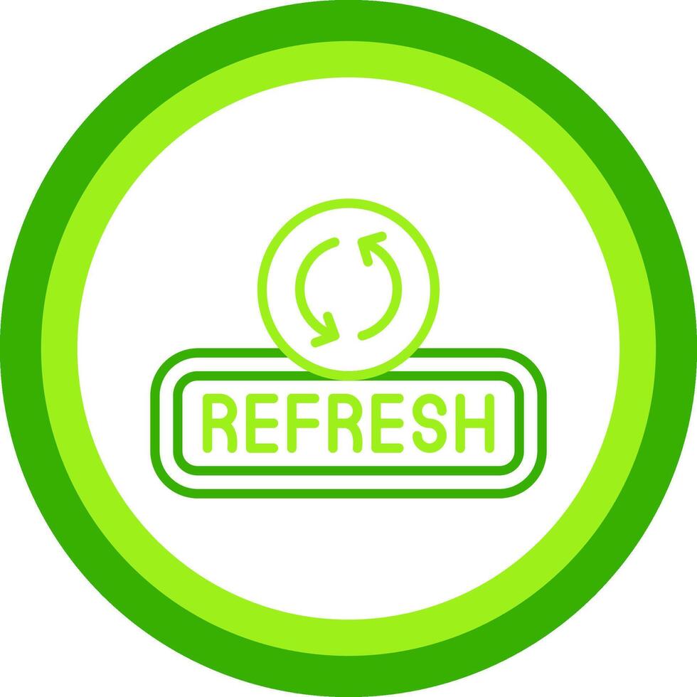 Refresh Green Tone Circle Icon vector