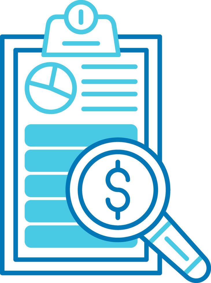 Auditing Blue Tone Icon vector