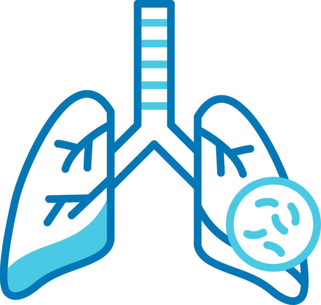 Tuberculosis Blue Tone Icon vector