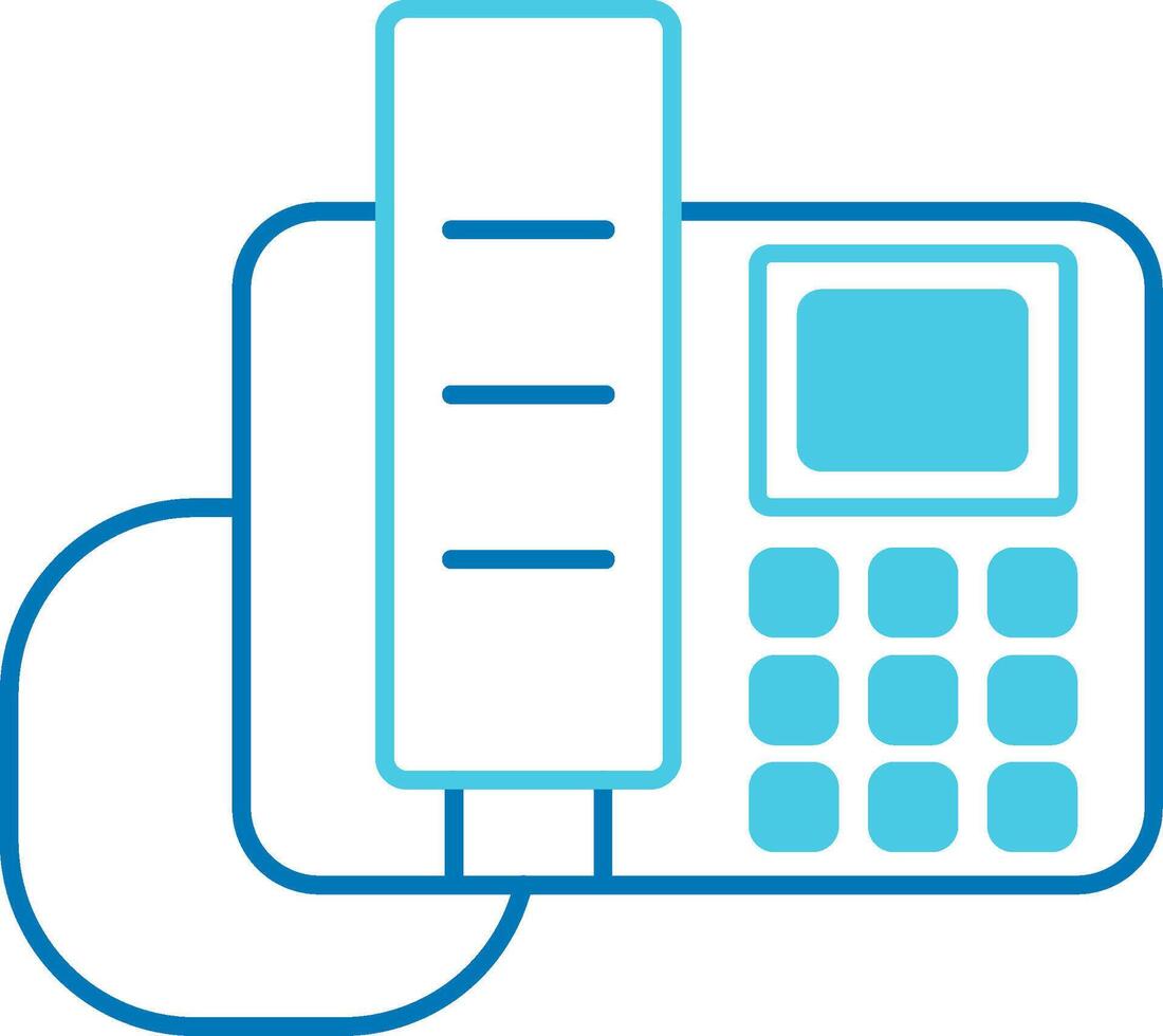 LandBlue Tone Phone Blue Tone Icon vector