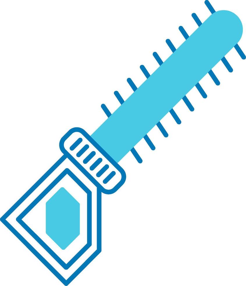 Hedge Trimmer Blue Tone Icon vector