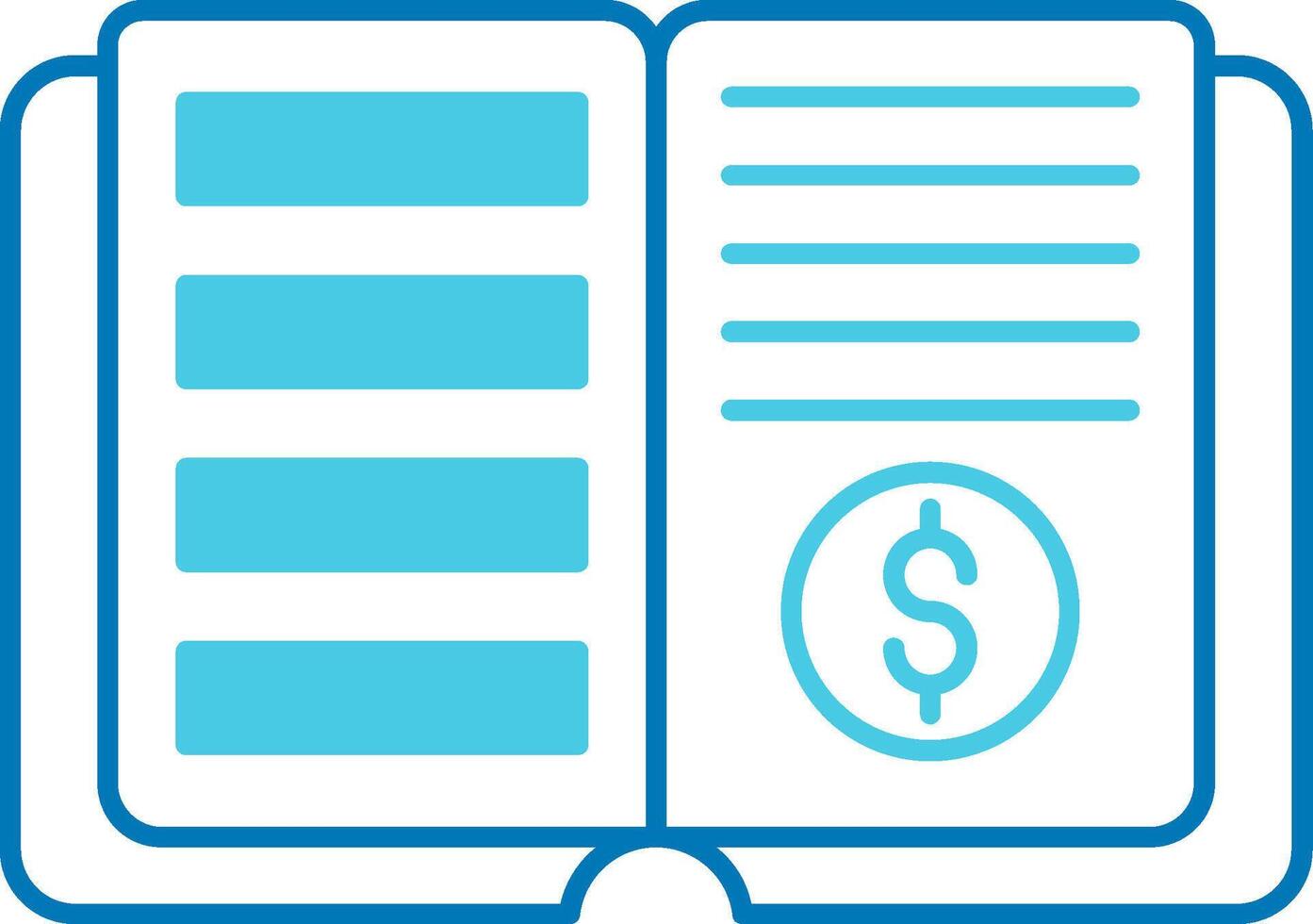 Ledger Blue Tone Icon vector