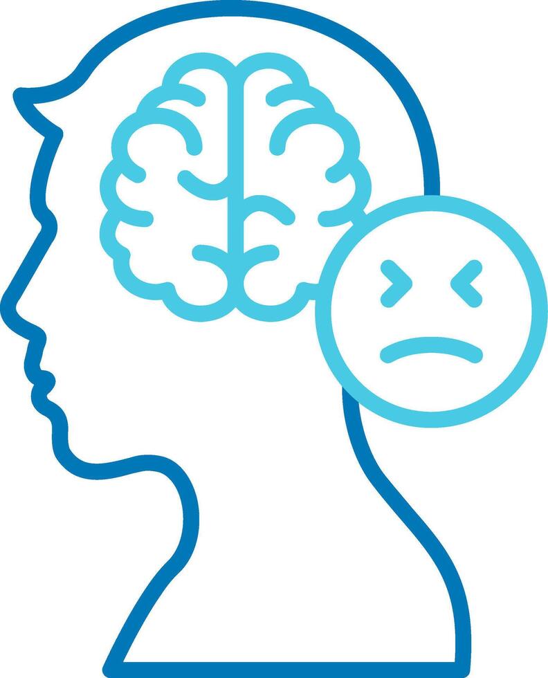 Mood Swings Blue Tone Icon vector
