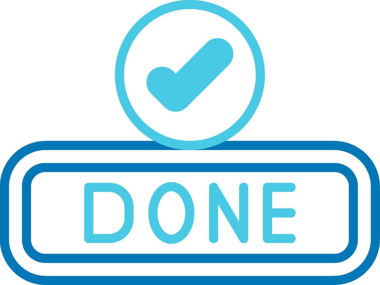 Done Blue Tone Icon vector
