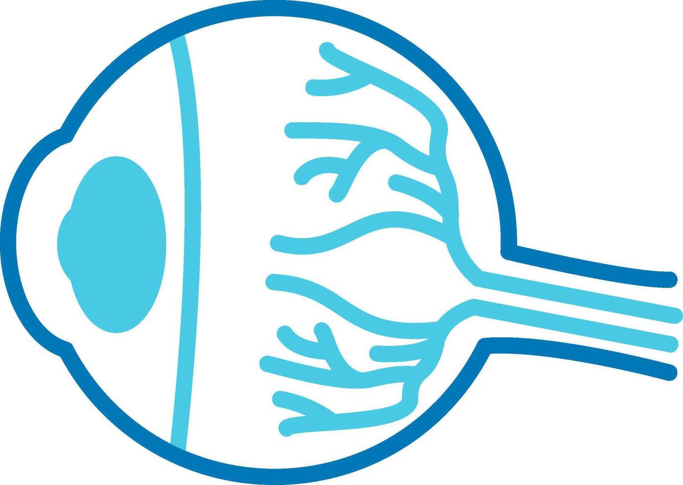 Eye Ball Blue Tone Icon vector