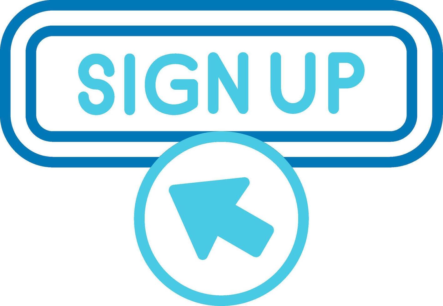 Sign Up Blue Tone Icon vector