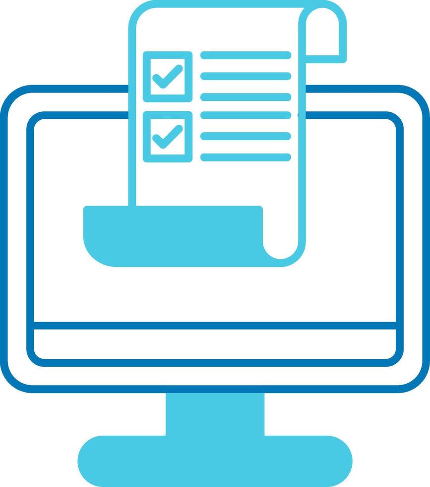Brief Blue Tone Icon vector
