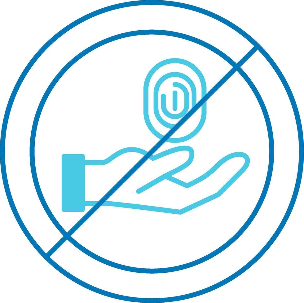 No Thief Blue Tone Icon vector