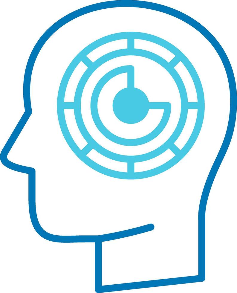 Maze Blue Tone Icon vector