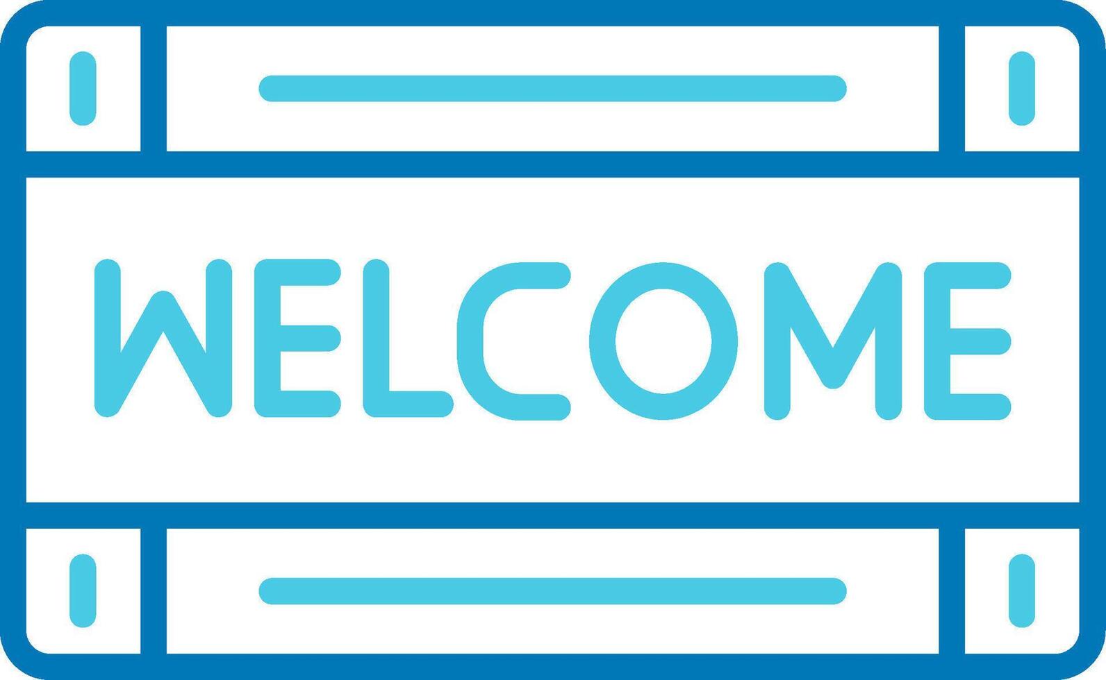 Welcome Blue Tone Icon vector