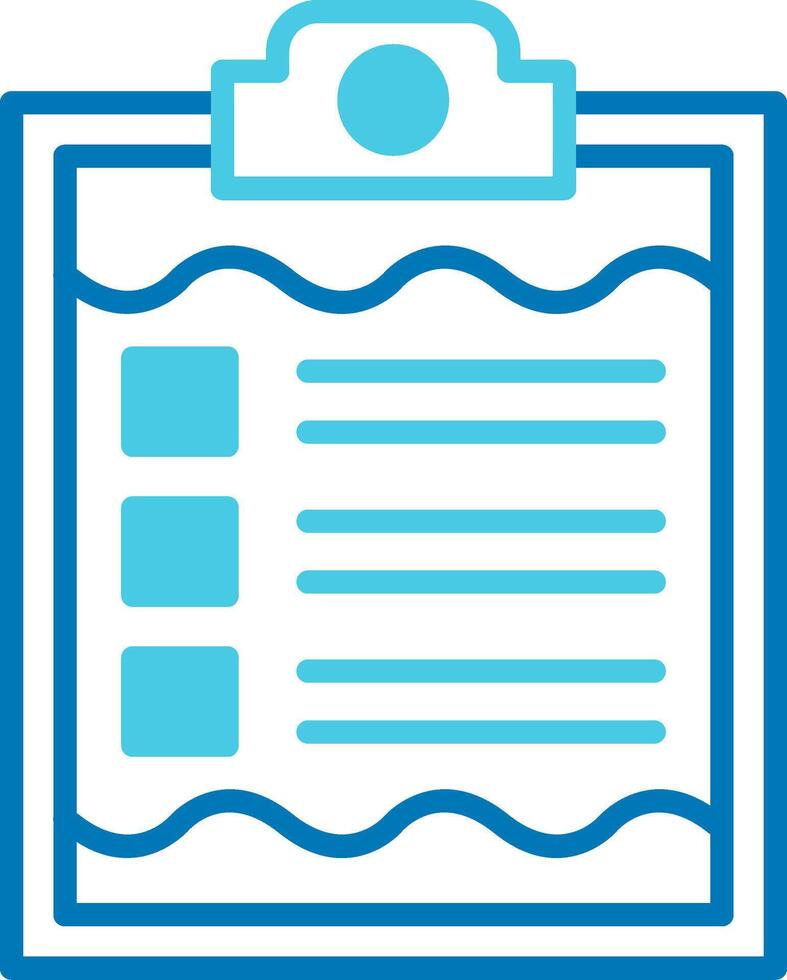 Clipboard Blue Tone Icon vector