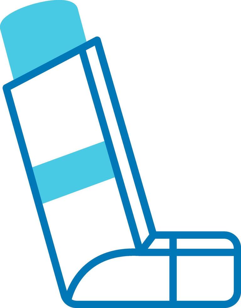 Inhaler Blue Tone Icon vector