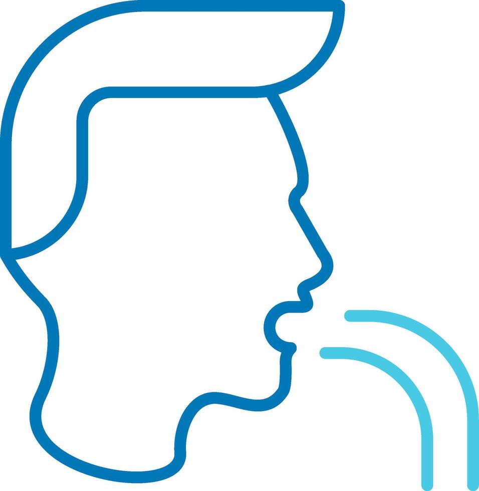 Nausea Blue Tone Icon vector