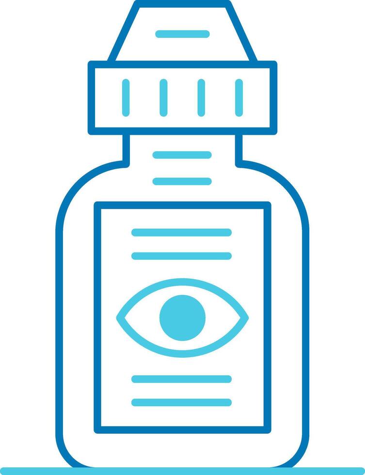 Eyedrops Blue Tone Icon vector