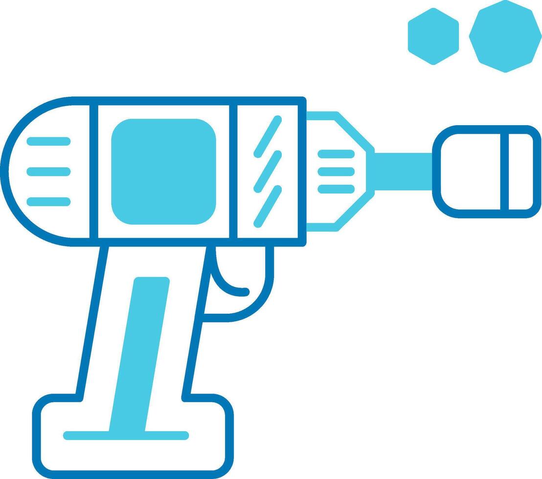 Impact Wrench Blue Tone Icon vector
