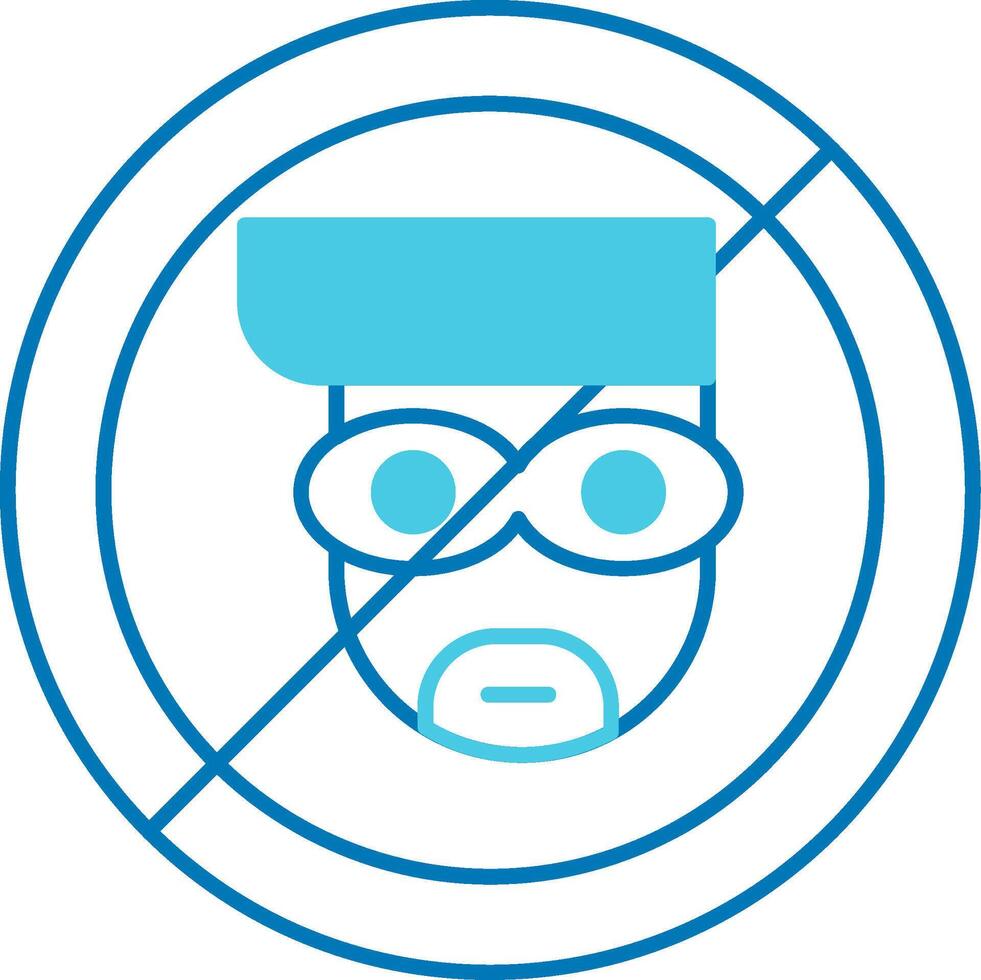 Anti Theft Blue Tone Icon vector