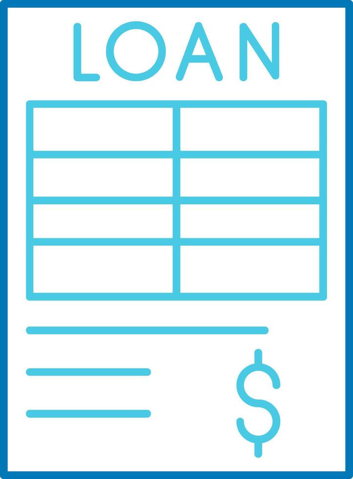 Loan Blue Tone Icon vector