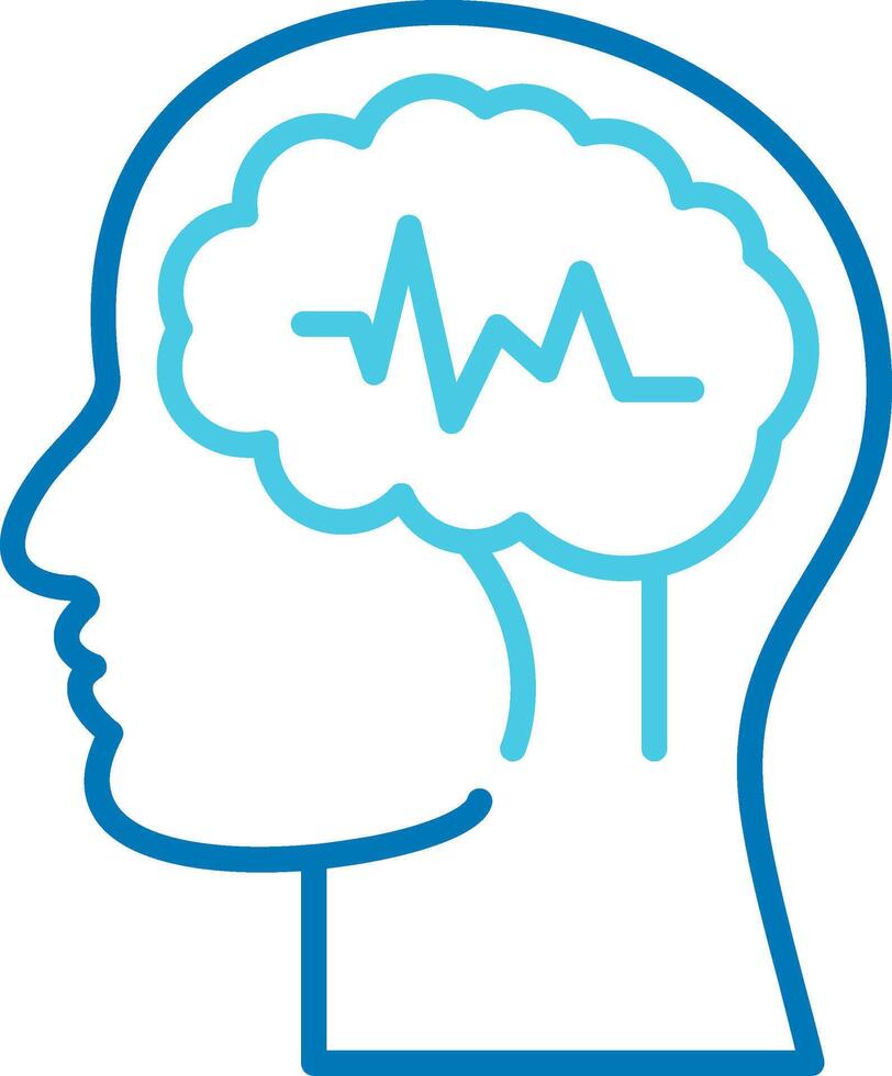 Epilepsy Blue Tone Icon vector