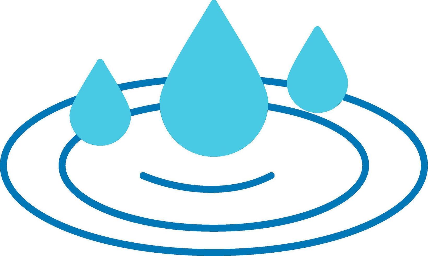 Water Splash Blue Tone Icon vector