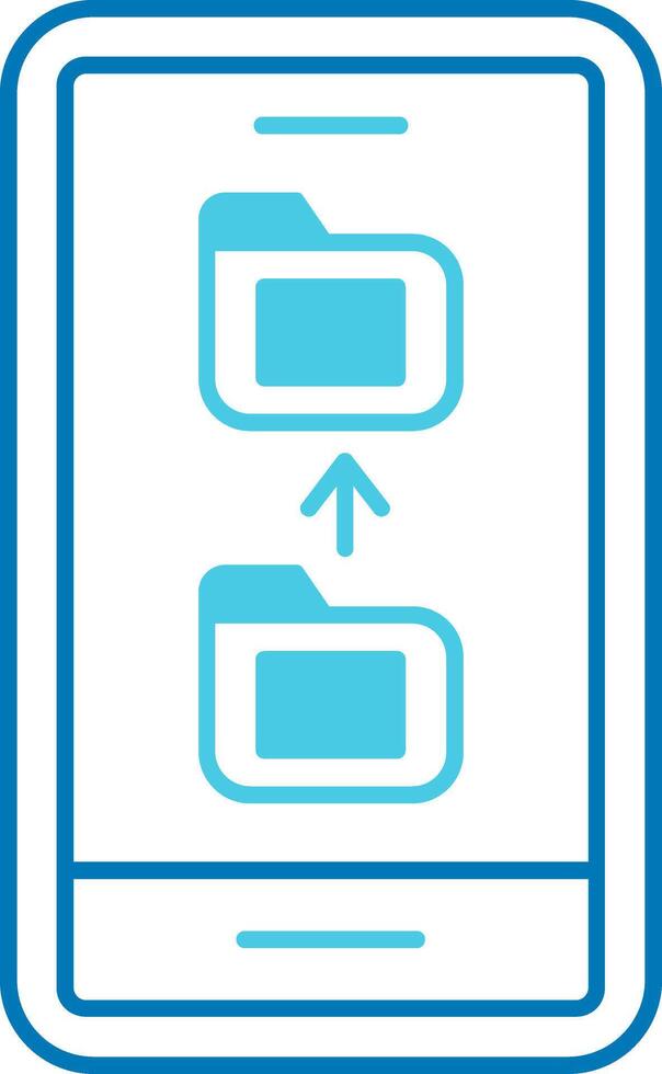 Files Exchange Blue Tone Icon vector