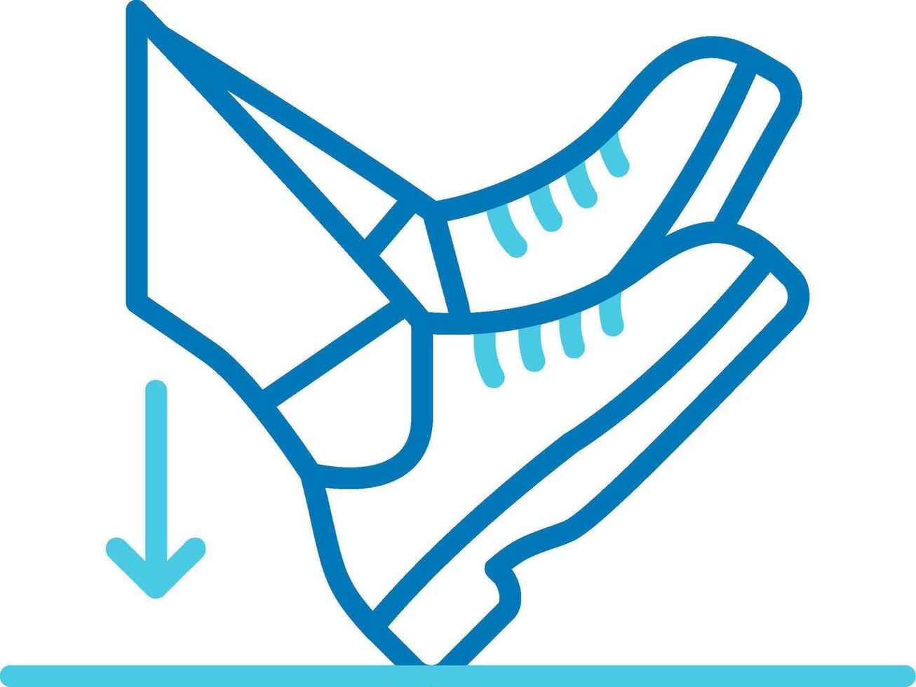 Heel Dig Blue Tone Icon vector
