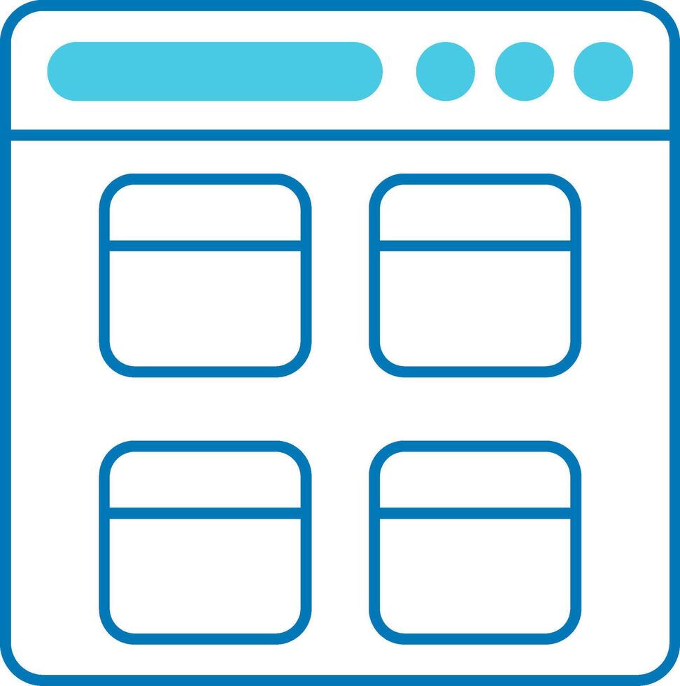 Webpage Blue Tone Icon vector